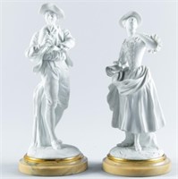 TWO SÈVRES BISQUE PORCELAIN FIGURES