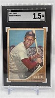 1962 Topps #50 Stan Musial SGC 1.5 Baseball Card