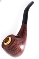 Hand Carved -Polished Cow Bone Pipe w/ Brass Inser