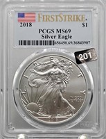 2018 U.S. Silver Eagle - PCGS Graded