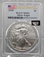 2018 U.S. Silver Eagle - PCGS Graded