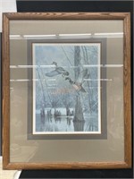 Vintage ‘87 ‘Wood Ducks’ Framed Art Print