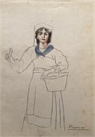 Drawing on paper ,Pablo Picasso