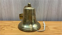 SMALL BRASS SHIPS BELL WITH BRACKET