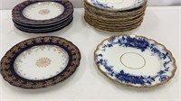 2 Sets of Vintage Porcelain Side Plates