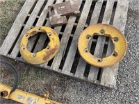 Lot of 2 Yellow Tractor Wheel Weights