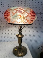 Reverse Painted Puffy Table Lamp