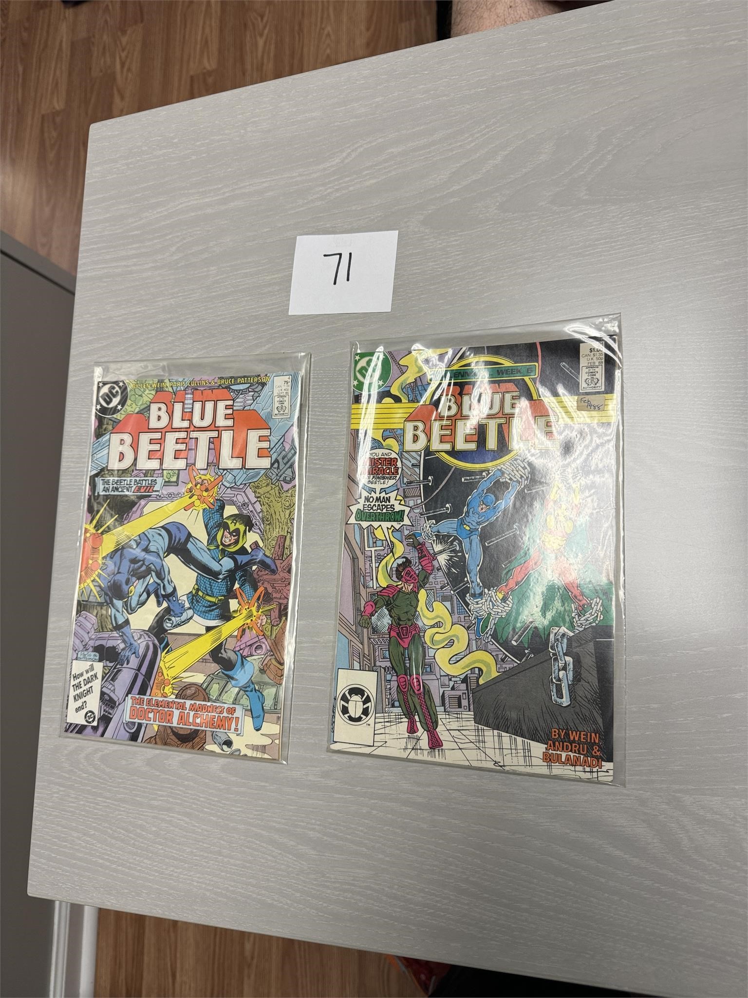 Lot of 2 Vintage Blue Beetle Comic Books