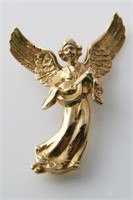 14k Yellow Gold Angel Pendant