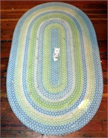 Hand-Made Braided Oval Rug - Needs Cleaning