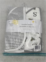 NEW Burts Bees Baby 2ct Hooded Towels