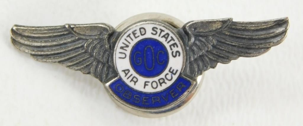 Vintage U.S. Air Force Observer Wings Lapel Pin