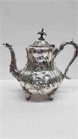 VERY OLD SILVER PLATE TEAPOT WITH BIRD HEAD SPOUT