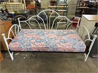 Aluminum Floral Single Day Bed.