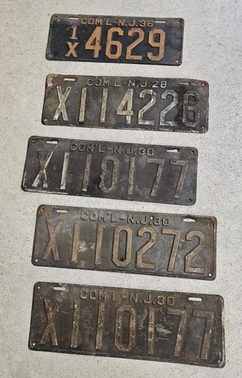 Early New Jersey License Plates