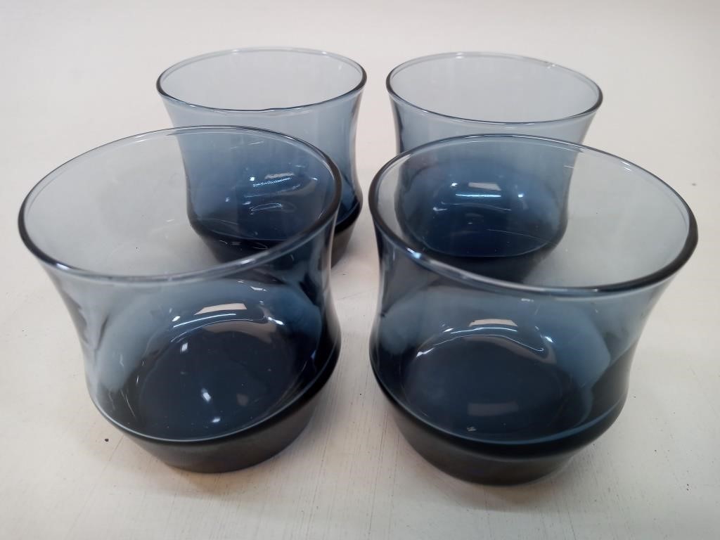 Libbey Apollo Low Ball Blue Glasses