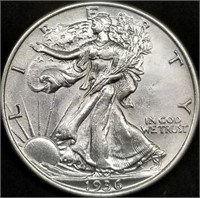 1936-P Walking Liberty Silver Half Dollar BU