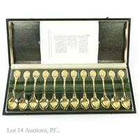 Franklin Mint Sterling Silver 12 Days Xmas Spoons