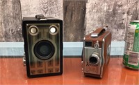 Vtg. Brownie 6-16 & Keystone wind-up movie camera
