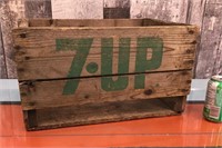 Vtg. 7UP wooden crate