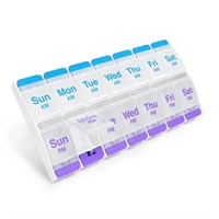 EZY DOSE Push Button (7-Day) Pill Case, Medicine