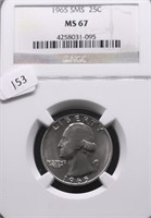 1965 NGC 67 SMS WASHINGTON QUARTER