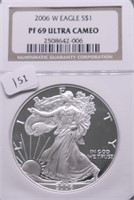 2006 W NGC PF69 UC SILVER EAGLE