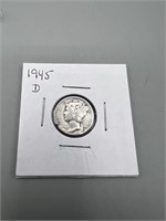 1945-D MERCURY DIME