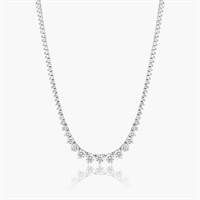 14K WHITE GOLD 10.00CT DIAMOND NECKLACE