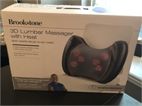 Brookstone heated lumbar massager in box