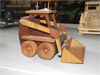 Hand-Crafted Wooden Skid Loader