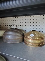 Brass Trinket Box & Tin Mold w/Lid