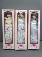 (3) NEW Porcelain Dolls