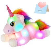 BSTAOFY Big Light up Pink Unicorn Stuffed Animal L