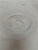 glass baby dish with ryhymes around it