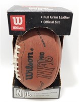 New Wilson NFL Leather Football with Original Box
