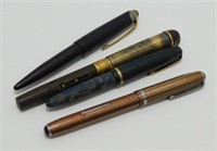 Lot of 4 Vintage Fountain Pens - Eversharp,