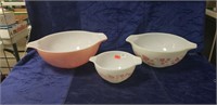 (3) Assorted Pyrex Bowls