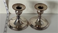 Silver candle holders