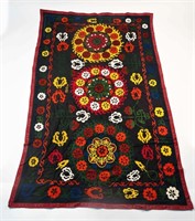 EMBROIDERED SILK SUZANI TAPESTRY