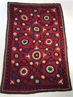 EMBROIDERED SILK SUZANI TAPESTRY