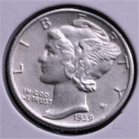 1939 MERCURY DIME AU