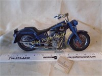 Die Cast Harley-Davidson Motorcycle - Blue