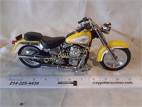 Die Cast Harley Davidson Motorcycle - Yellow