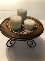 Candle Holder, Table Decor 12" R x 7" H