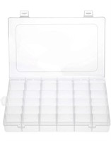 New Gospire 36 Grids Clear Plastic Jewelry Box