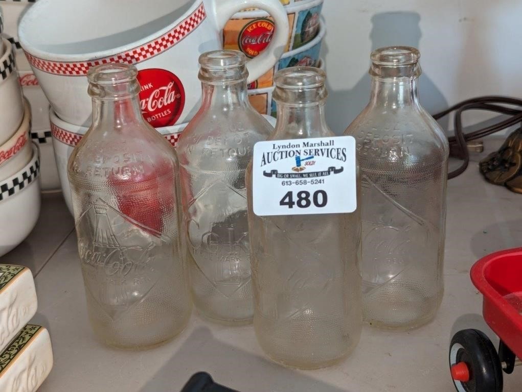 Vintage Glass Coke bottles
