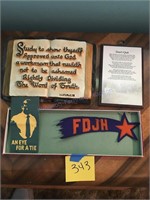 Fort Dodge junior high memorabilia and religious