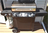 Char-Broil 4 Burner Gas Grill w/ Tank & Cover