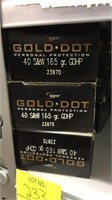 (6) Gold Dot  40 S&W 165 gr Hollows